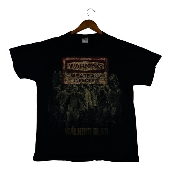 Men's The Walking Dead We Are All Infected Vintage Horror Zombies T-Shirt Size L - Picture 1 of 3